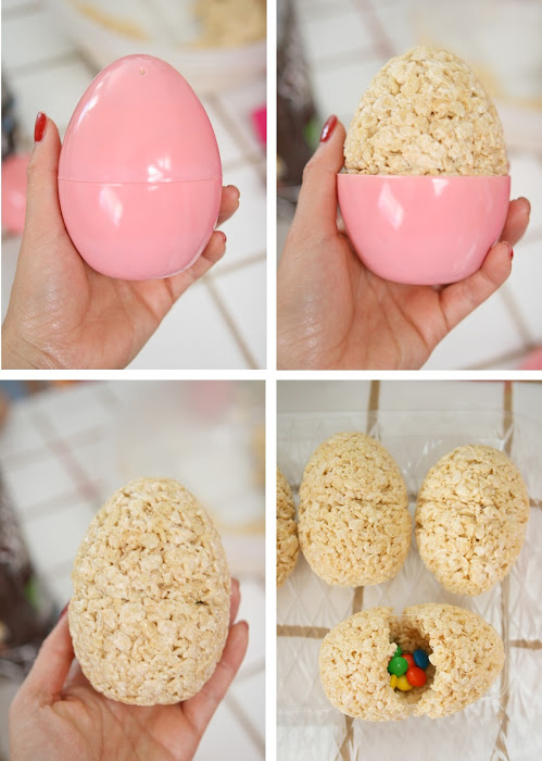 Easter Rice Krispy Eggs with a surprise inside!