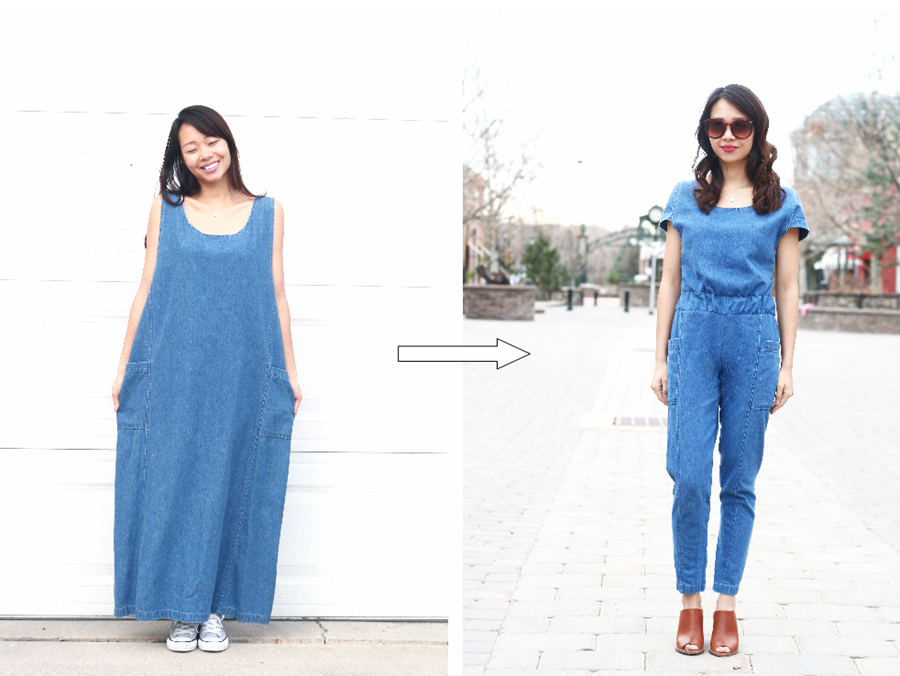 Dress to a Jumpsuit Refashion