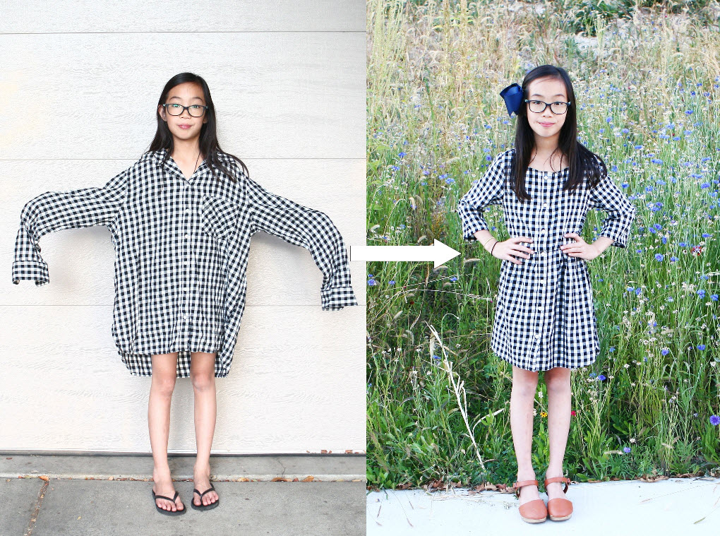 Refashion Revision Men s Shirt to Dress Transformation Life is Beautiful