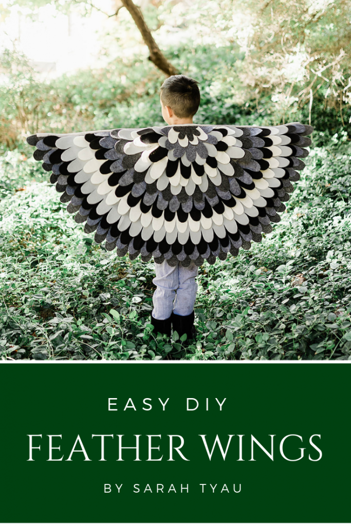 Easy felt feather wings DIY