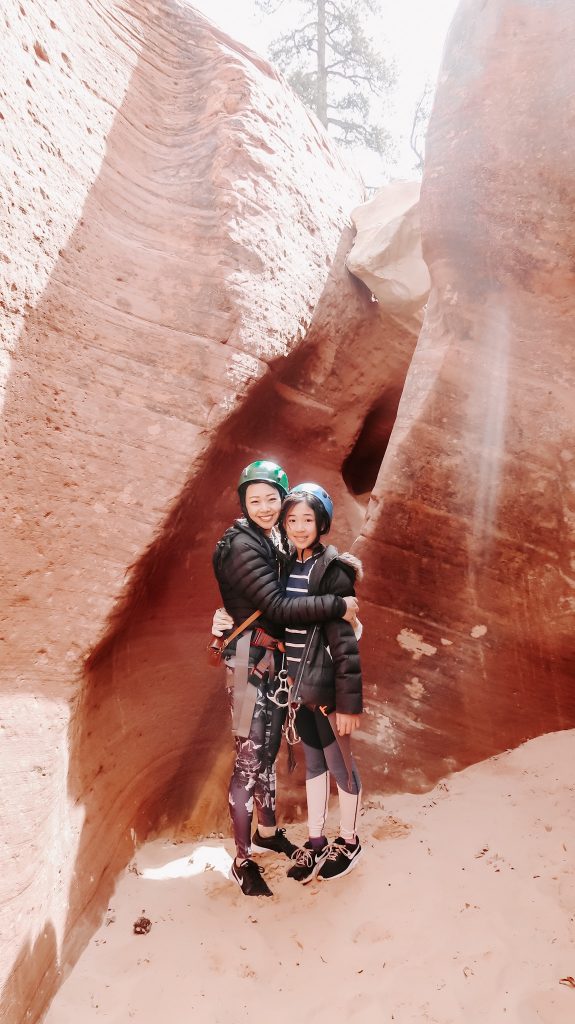 rappeling at zion