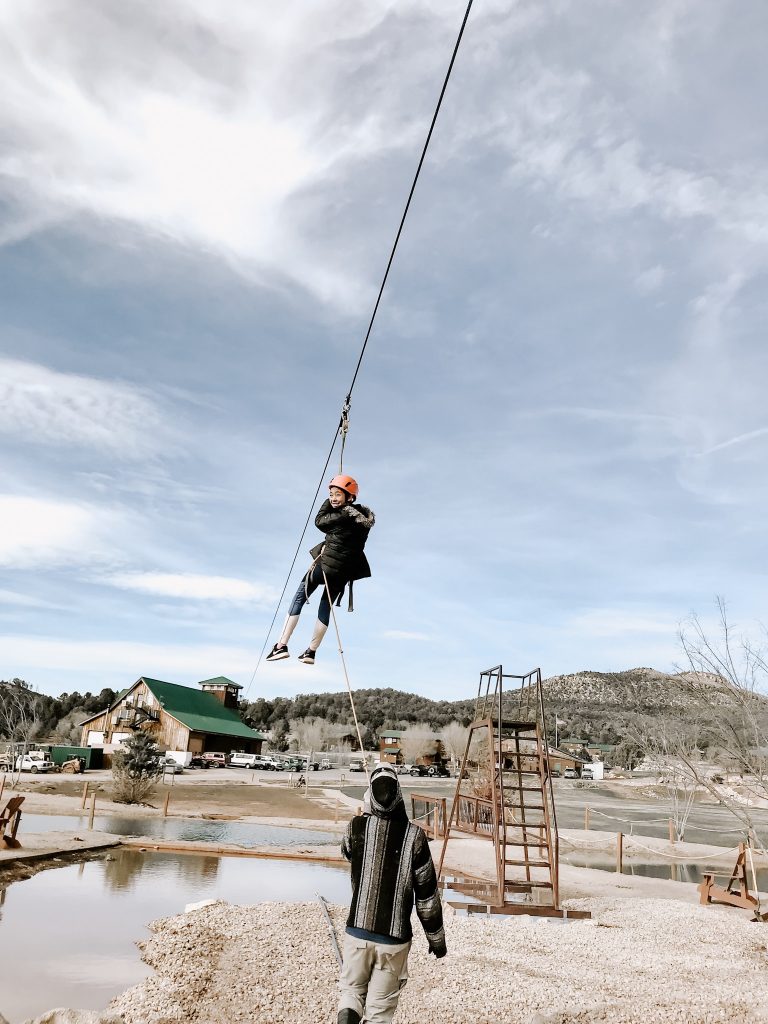 zip lining at zion ponderosa